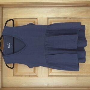 Loft tank with ruffle / peplum bottom